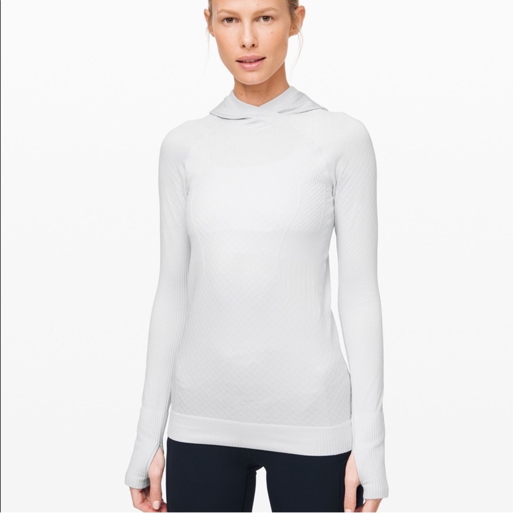 Pristine Lululemon Rest Less Hoodie Alpine White Size:8